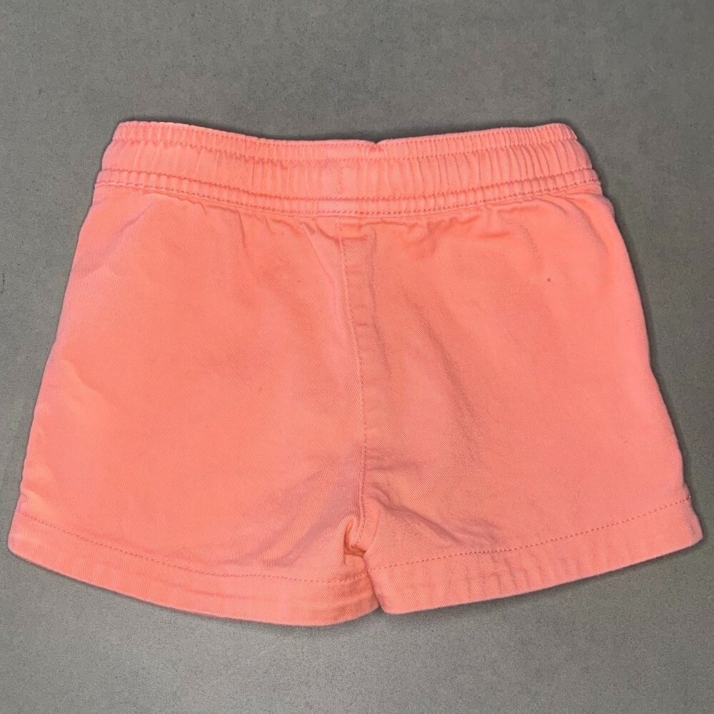 Crewcuts Coral Pull-On Shorts Size 2 Girls Summer Shorts Gold Drawstring - Picture 2 of 3